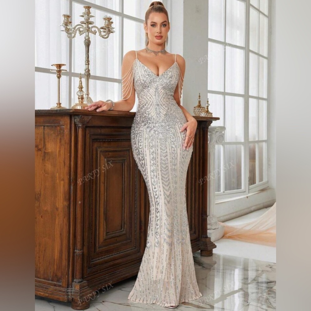NEW Shein Sequins Formal Gown